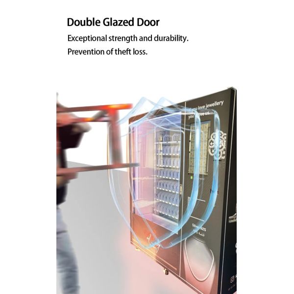 Smart Jewelry Vending Machine with Up-and-Down Tracking Elevator and Double-Glazed High-Security Door
