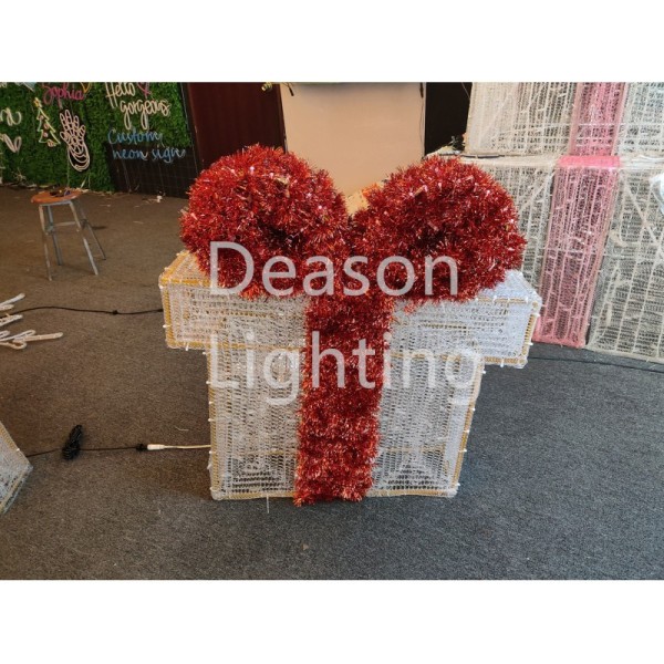 motif light christmas decoration gift box led