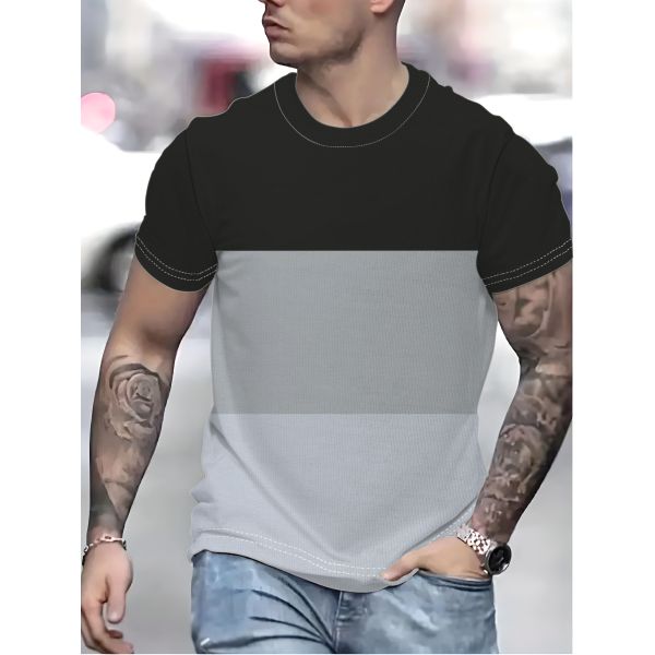 Men's Double Spell T-shirt Polyester Quick Dry Comfortable Custom Sublimation Logo Gym Sports T-shirt for Men