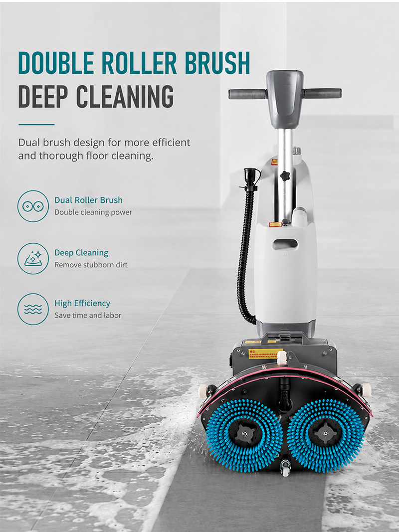 High Efficiency Professional Mini Floor Scrubber Tile Marble Mop Automatic Hand Held Floor Cleaning Machine