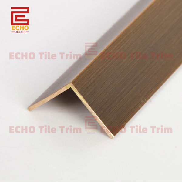 Solid L Shaped Brass Tile Trim Profile