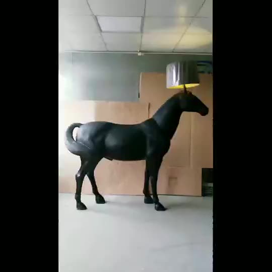 High quality nordic industrial custom e27 bulb metal Hourse tall standing floor lamp(WH-VFL-14)