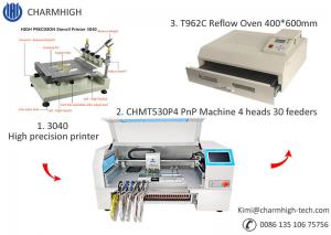 Buy cheap CHMT530P4 SMT Production Line With Pnp Machine Solder Paste Printer T962A Reflow Oven product