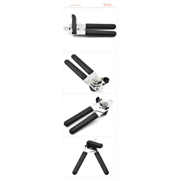 Ergonomic Multi-Function Manual Can Bottle Opener with Custom Size and Silicone Metal