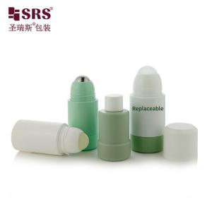 Replaceable Empty Plastic PP PCR Recycled Round Deodorant Gel Refillable Roll On