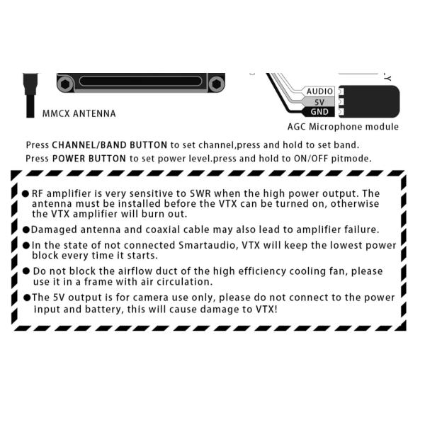 RUSHFPV MAX SOLO Video 2.5w VTX Transmitter High-power CNC Housing Inner Fan FPV Fixed-wing Long-distance Drones RC Drone