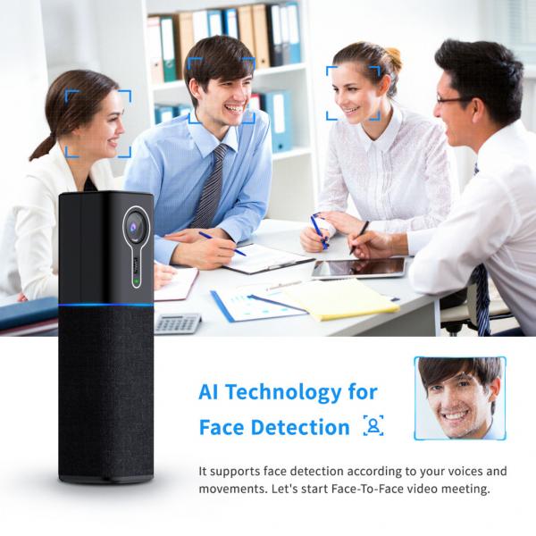 Cm1000 Face Auto Tracking Webcam with Mic and Speaker 3 in 1 USB PC Laptop Streaming Web Camera for Video Conferencing/Calling