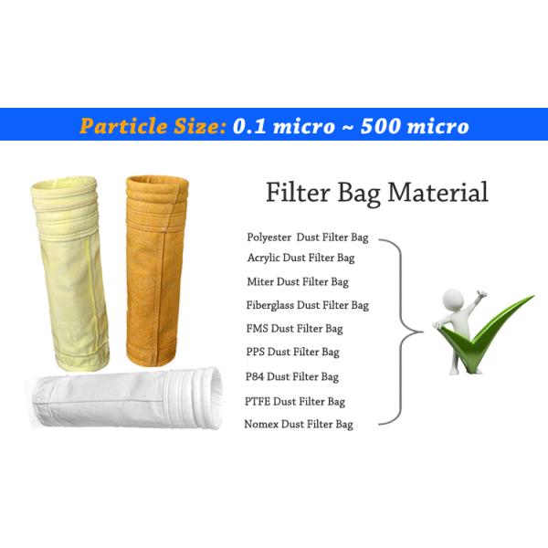 1.8 mm Thick Professional Filter Bag for Flour Mill Dust Collector 300 N/cm2 Intensity