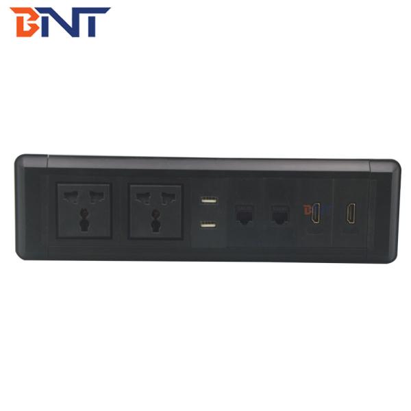 Aluminum alloy flush mount office desk power socket for conference table