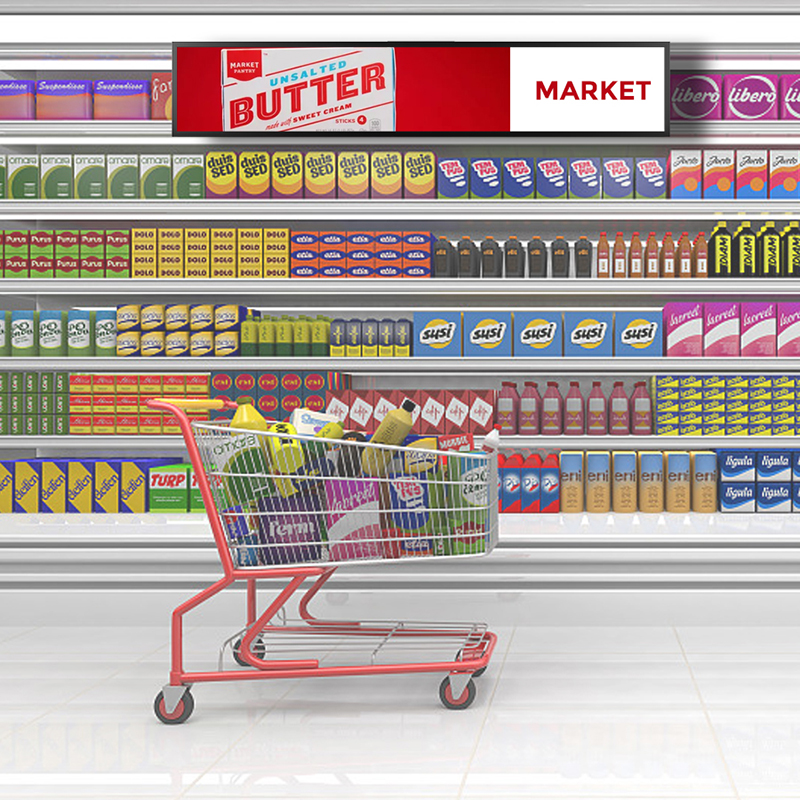 1920x1920 22 Inch Stretched Bar LCD Display For Supermarket