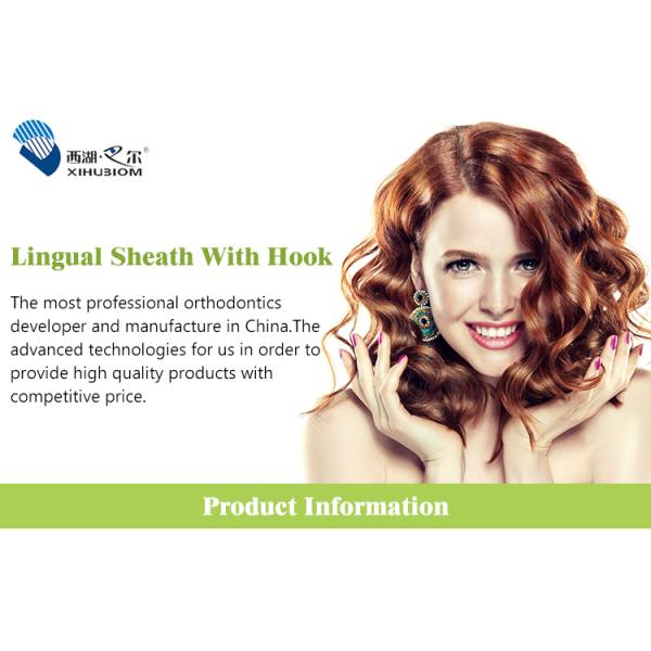 A Grade Orthodontic Accessories Rectangular Base Lingual Sheath With Hook