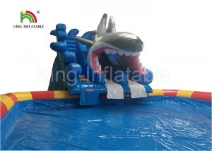 Buy cheap Grey Megalodon Adult &amp; Kids Inflatable Water Parks With Slide For Outdoor product