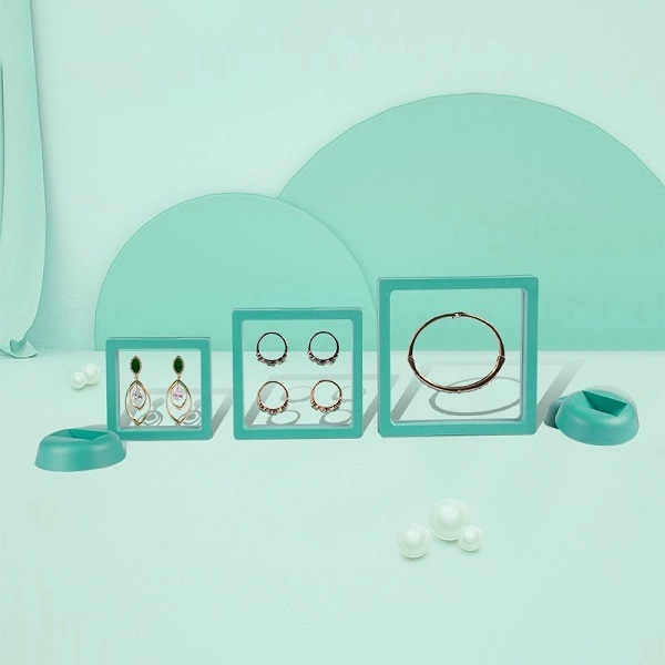 Folding Jewelry Boxes Creative Paper Case With Film Suspension Insert