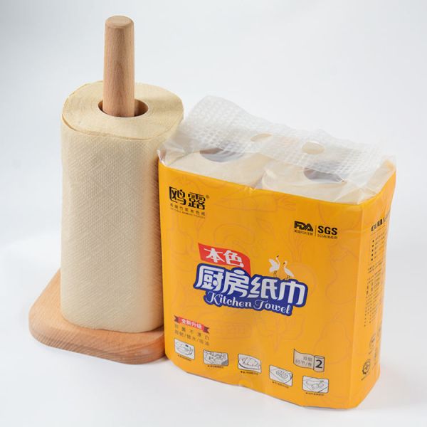 Customized reusable virgin bamboo pulp absorbent kitchen hand tissue towel paper roll