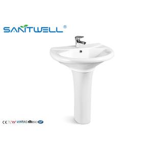 Buy cheap Floor standing bathroom wash basins , Ceramic classic pedestal basin product