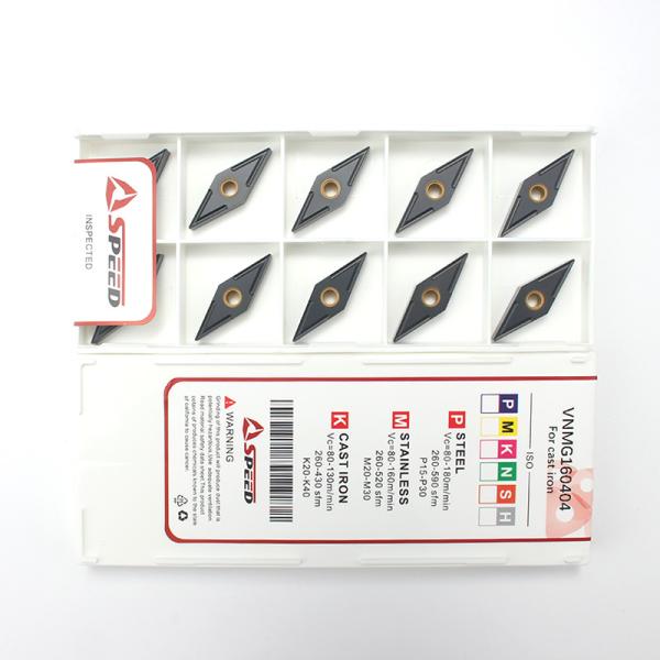Speed VNMG160404 Wear Resistant Tungsten Carbide Turning Insert For Cast Iron Machining