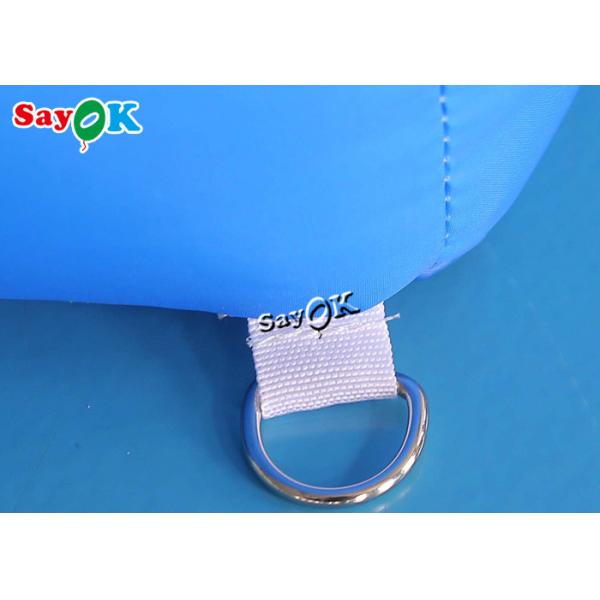 Inflatable Rainbow Arch 4x3m Blue Oxford Cloth Inflatable Race Arch With Air Blower Logo Printing