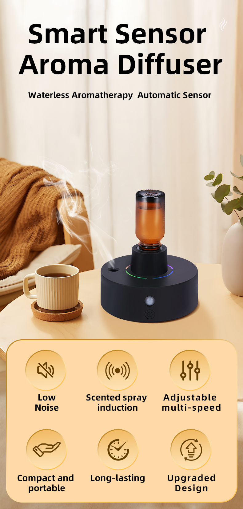 Automatic Activation Waterless Portable Professional Commercial Luxury Air Freshener Perfume Oil Machine Scent Aroma Diffuser