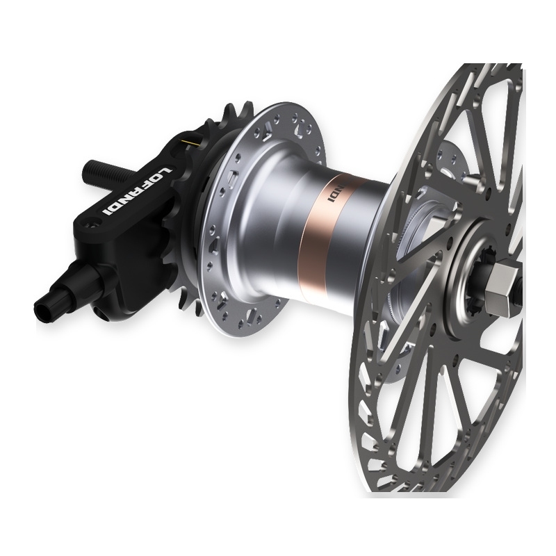 M03 Inside-Fork 3-Speed Internal Gear Hub With Center-Lock Disc Brake