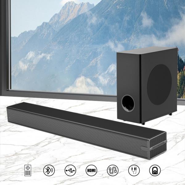 120W TV Wireless Speaker Soundbar , Bluetooth 2.1 Soundbar With Subwoofer