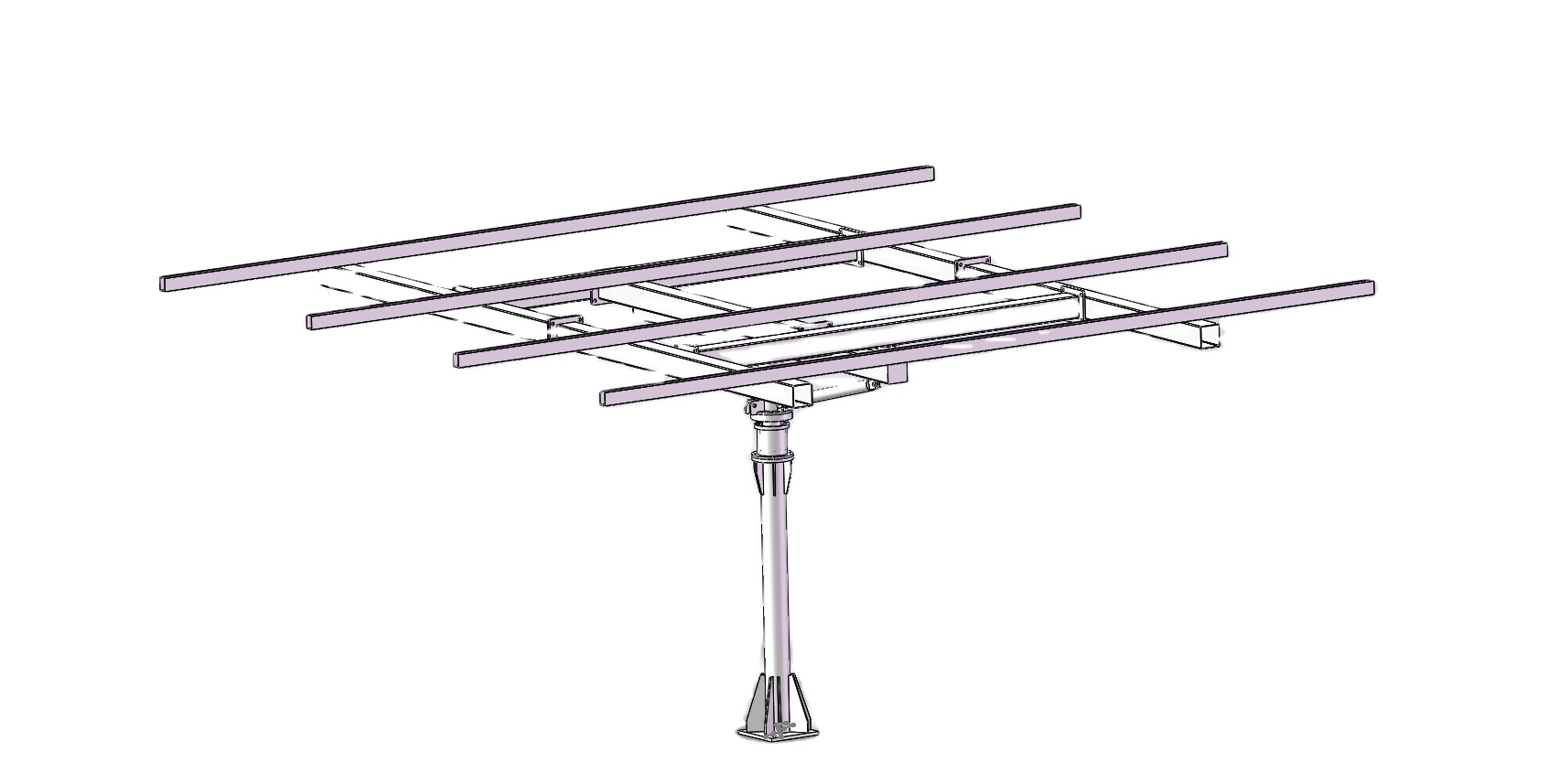 Dual Axis Solar Tracker Pv Tracking System 3-4kw Smart Tracker Power Clean Energy Sun Power Tracker Mounting Systems