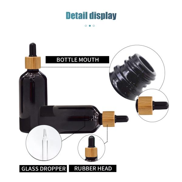 1oz 2oz Essential Oil Dropper Bottles With Bamboo Lid