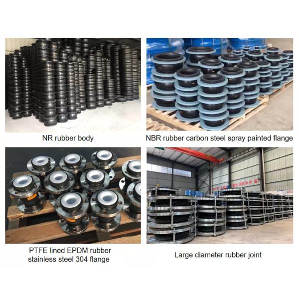 DIN ANIS JIS SS304 flange type double sphere rubber expansion joint EPDM NR NBR rubber