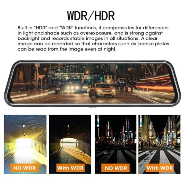 HD 10" Touch Screen Rear View Mirror Camera Car Electronics Accessories