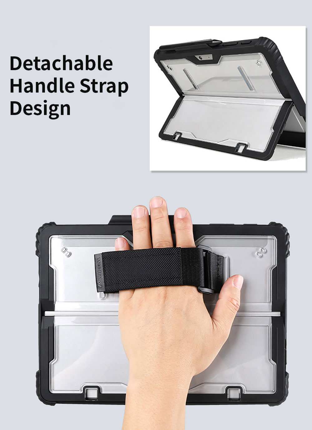 Clear Anti Drop Case for Microsoft Surface Pro 9 8 7 6 5 4 3 2 1 Go Transparent Cases 10.5 Back Protective Pbk150 Laudtec