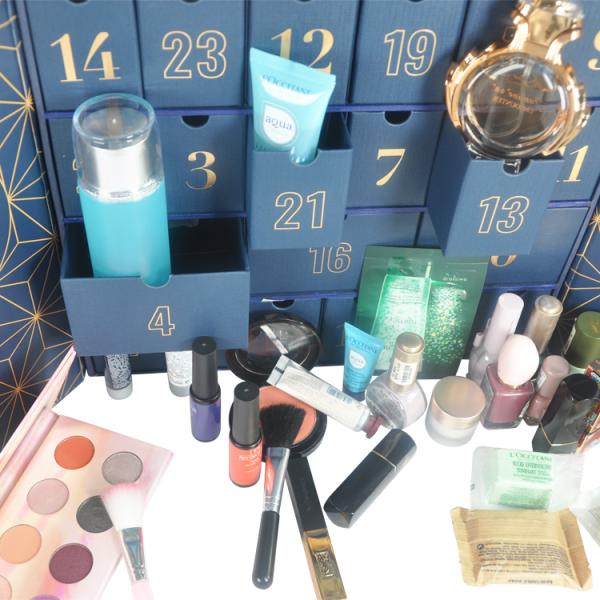 Cardboard C2S artpaper Custom Advent Calendar Box Christmas Gift