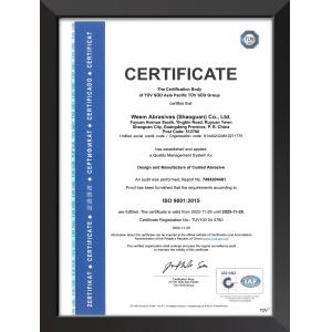 WEEM Abrasives Certifications