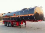 Heating Asphalt Tank Semi Trailer 35 - 60cbm 3 Axle Insulated Tanker Trailers