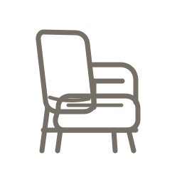 Curved Back Upholstered Dining Armchair CYC-025