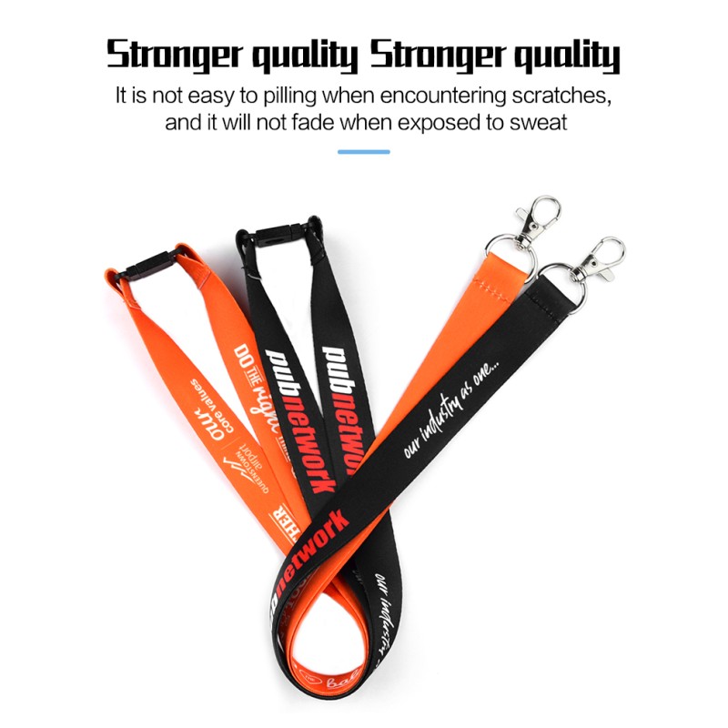 Silkscreen Printing Lanyard String Retractable Work Badge Holder Lanyard OEM