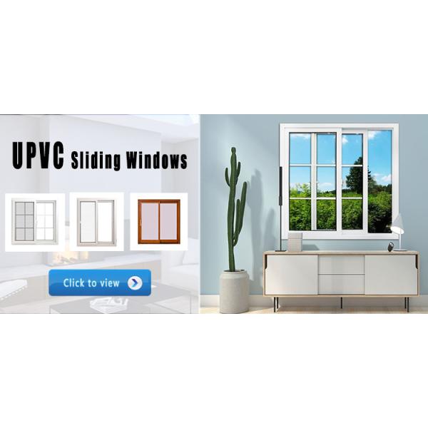 Drafty Double Hung Hurricane Windows UPVC Customized