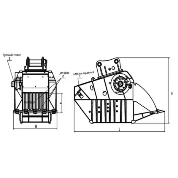 Construction Machinery Attachment Excavator Hydraulic Crushing Bucket