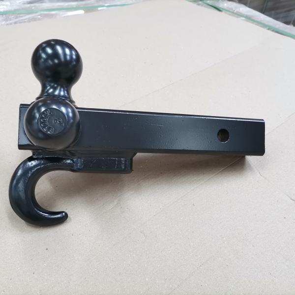 Black TRI Ball Mount With Hook Welded Steel Hitch Balls
