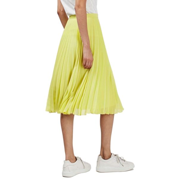 Customizable 100% Polyester Chiffon Pleated Maxi Skirt for Women in Plus Sizes and Custom Colors