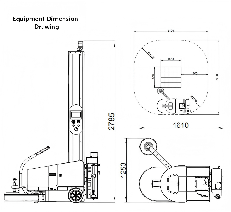 Factory Automatic Intelligent Robot Self-propelled Surround Wrapping Machine