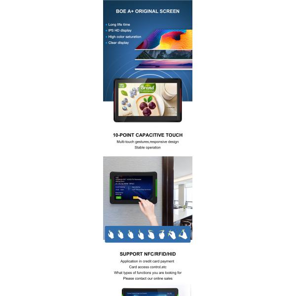 10.1 Inch Android Meeting Room Tablet with POE and LED Light Bar