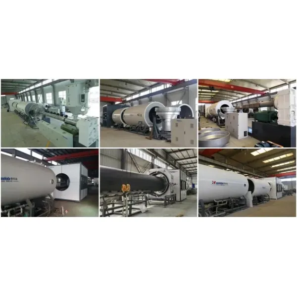 High Output HDPE Jacket Pipe Making Line with Vacuum Calibration and Single-Screw Extruder