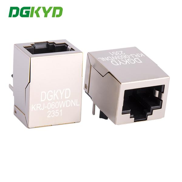 KRJ-060WDNL RJ45 Power Grid Interface Connector With Filter Socket Interface