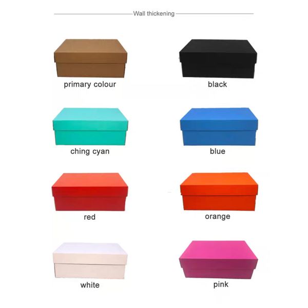 Recyclable Plain Cardboard Empty Shoe Boxes Packaging With Lids