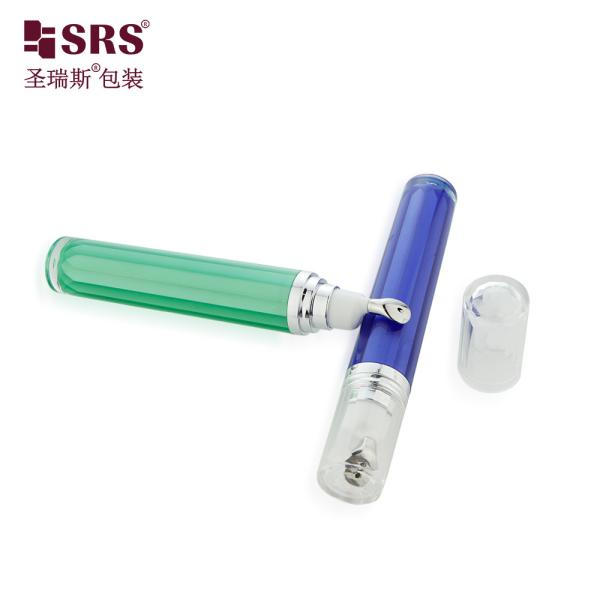 LR001-15ML Painted Custom Color Acrylic Outer Bottle With Metal Applicator For Eye Cream Cosmetic Luxury Packaging