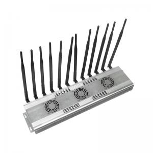 Buy cheap Mobile Cell Phone Signal Jammer 50m Radius 12 Channel Wireless Signal Blocker product