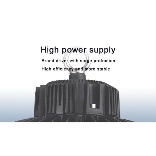 240w 170lm/W UFO Linear LED High Bay Light Hook Suspended Industrial Indoor Sports Color Temperature