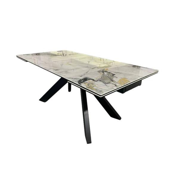 1800(+450+450)*1000mm Modern Ceramic Top Dining Table With Extensible System With Metal Base DT-31047A