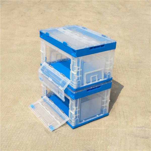 Length Sides Opening Collapsible Plastic Containers Virgin PP Material Custom