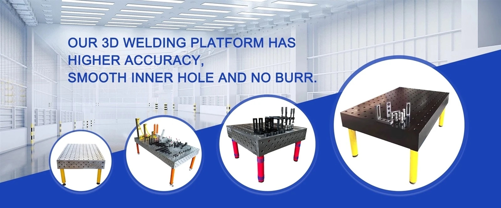 3D Modular D28 Welding Table With Multi-Hole Grid For Repeatable Weld Positioning