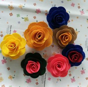 Buy cheap Beautiful Rose Fabric Daisy Flowers , Custom Fabric Flowers For Dresses product